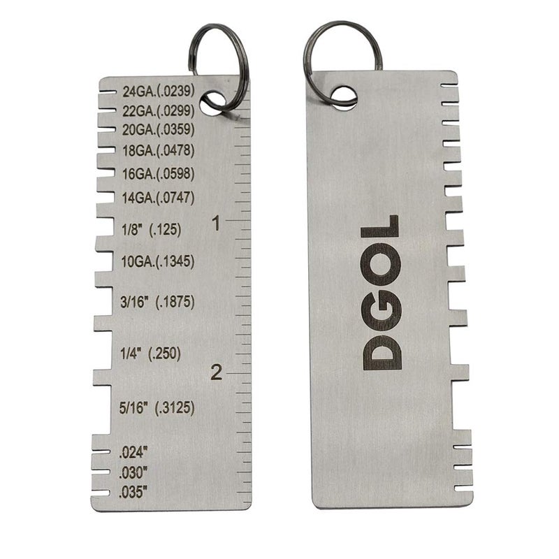 DGOL Stainless Steel Mini Portable Metal Sheet Thickness Gauge Material Wire Thickness Gage - Image 1